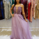 alguel vestido lilás decotado longo tamanho M 590,00 frente