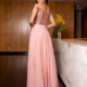 aluguel vestido rosa rosê longo decote tamanho 38 e 40 450,00 frente (2)