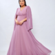 vestido alguel lilás longe manga comprida tamanho 45 450,00 frente